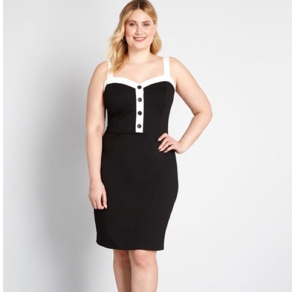 Modcloth Dresses & Skirts - ModCloth Dinner Date 50s Inspired Pinup Button Detail Dress